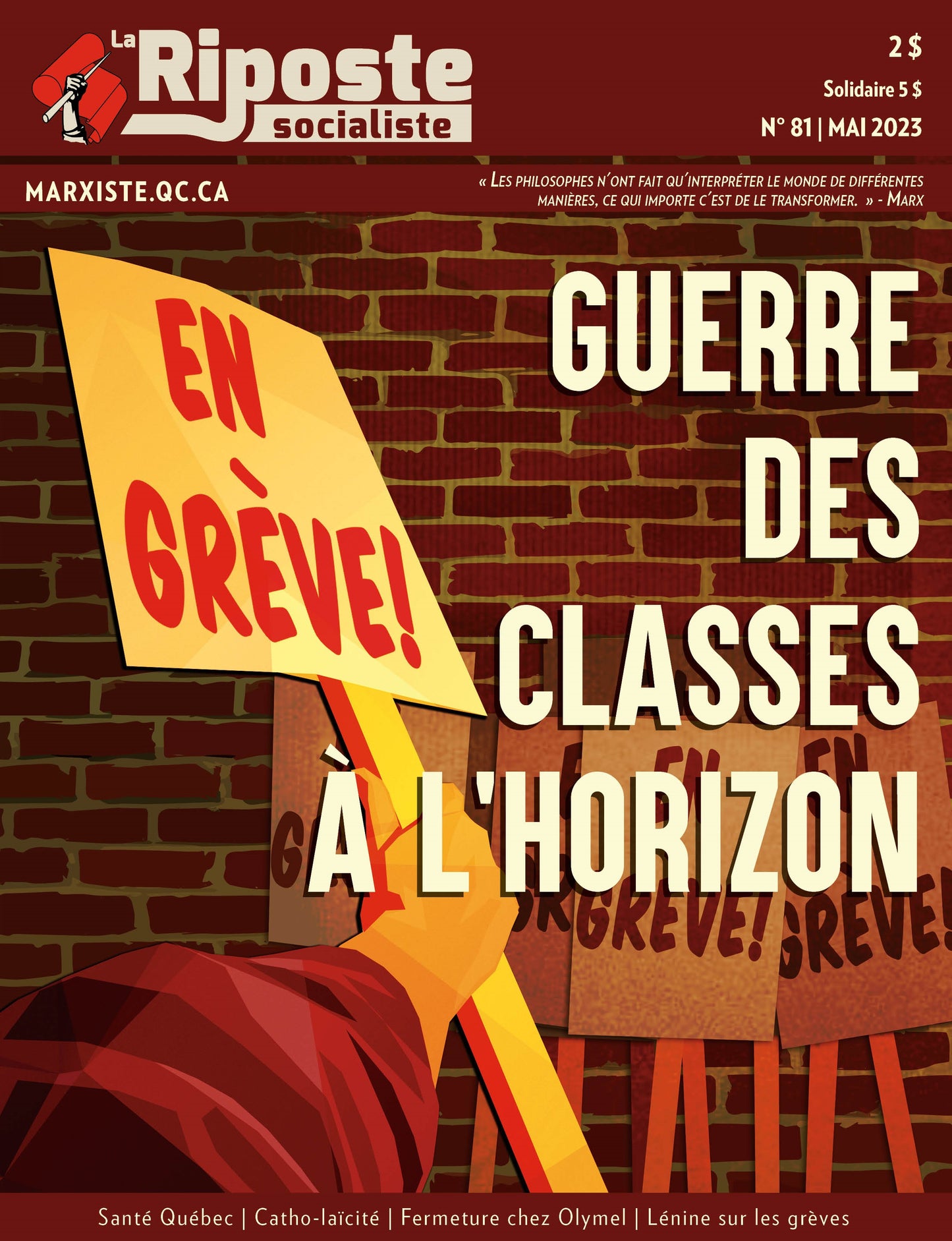 La Riposte socialiste No81 – Mai 2023