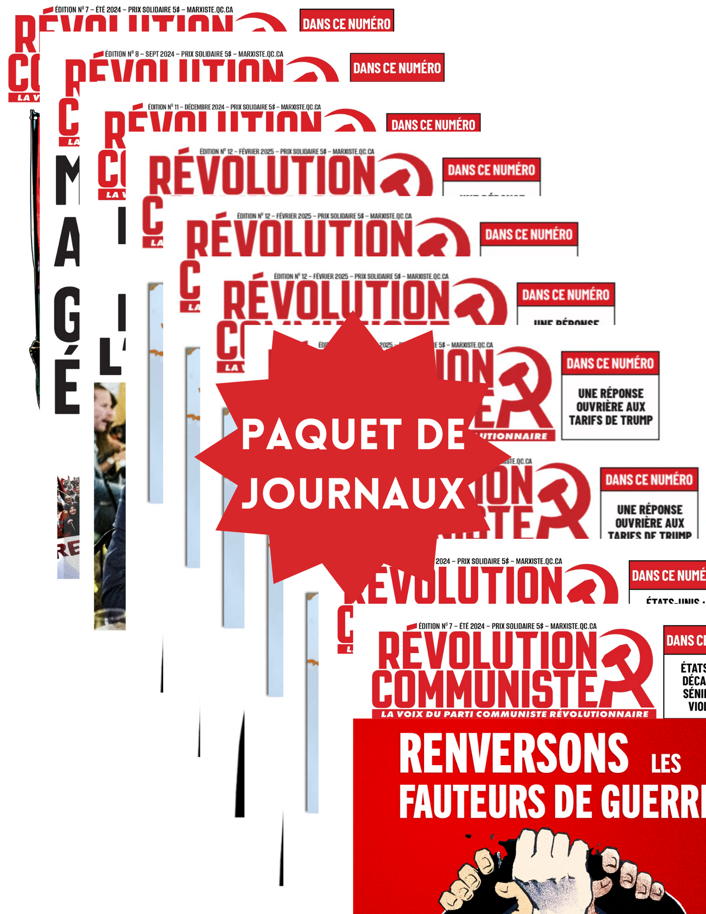 Paquets du dernier numéro de Révolution communiste