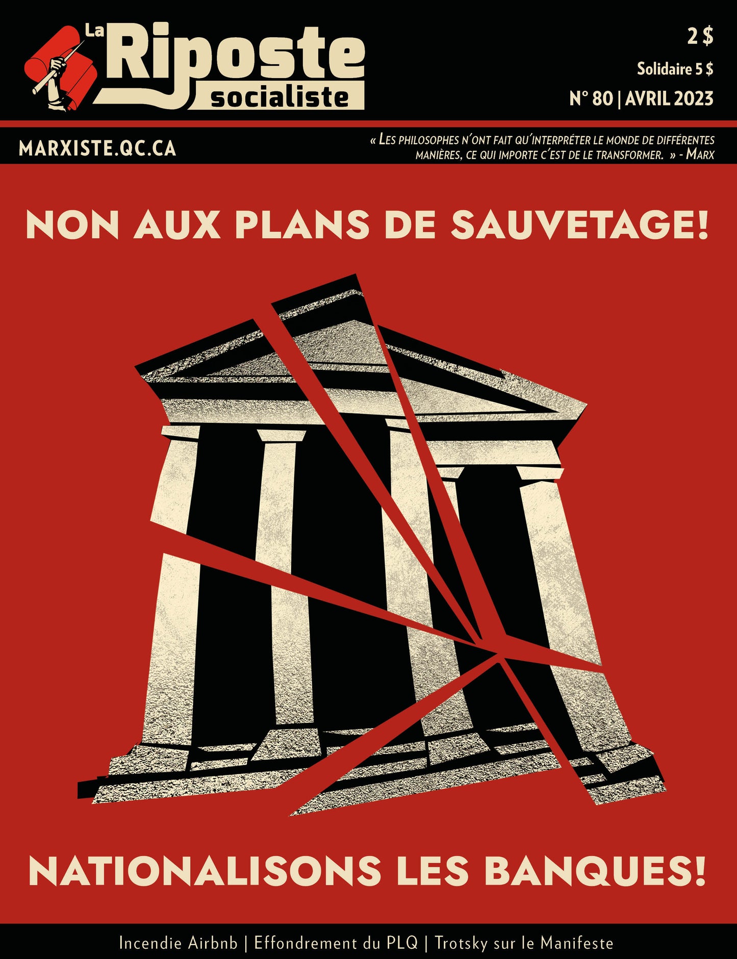 La Riposte socialiste No80 – Avril 2023